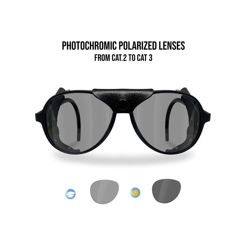 BERTONI Glacier Polarized Sunglasses for Mountain Hiking Trekking Ski mod