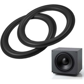 2pcs 12inch 12" Rubber Ring Black Speaker Perforated Rubber Foam Edge Surround Rings Repair Kit for Speaker Repair Kit DIY Replacement Parts