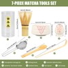 7Pcs Matcha Whisk Set Includes Ceramic Matcha Bowl Japanese Matcha