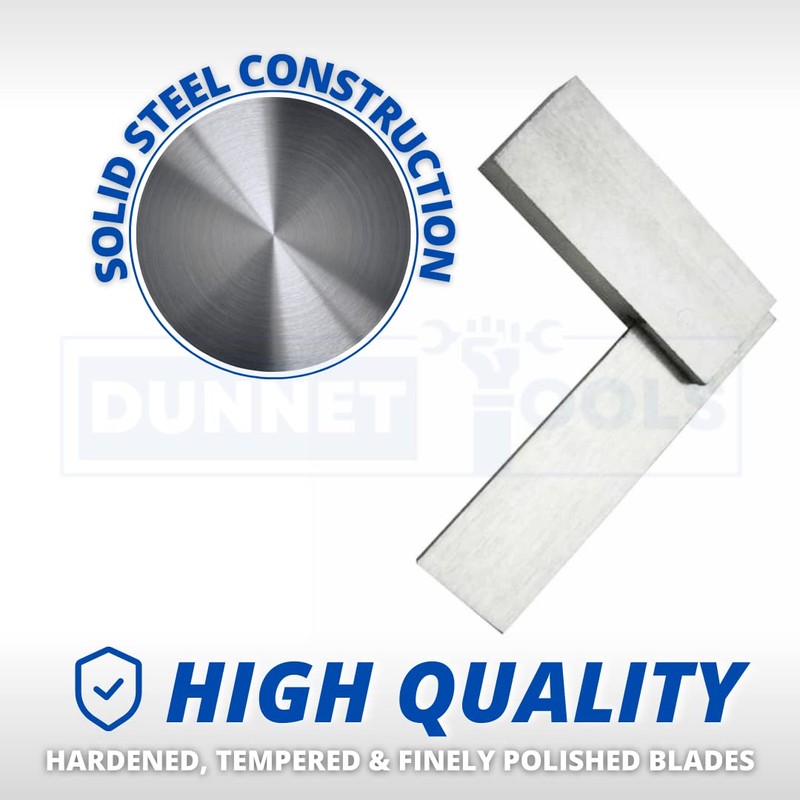 Dunnet Tools Engineers Square 3" / 75mm Durable Right Angle