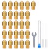 KEAcvise 26 pcs 0.4mm mk8 Brass nozzles with Needles and