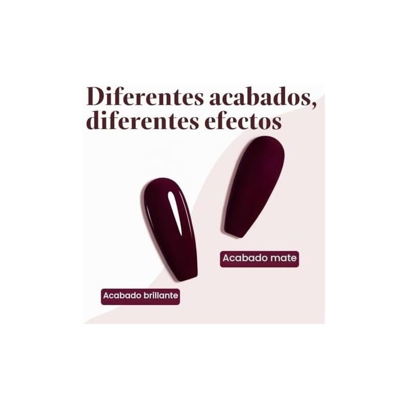 CANNI - Esmalte de uñas en gel rojo oscuro, 1