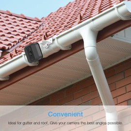 HOLACA Weatherproof Gutter Mount Compatible with All-New Blink Outdoor 4 (4th Gen)/(3rd Gen) Indoor Camera &Blink XT2 - Weatherproof 360 Degree Protective Adjustable Outdoor Accessories (WHITE)