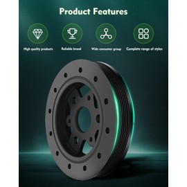 SCITOO Harmonic Balancer 13810P8A Crankshaft Belt Drive Pulley 1997-1999 2001-2003 for Acura CL 2001-2002 for Acura MDX 1999-2003 for Acura TL 1998-2002 for Honda for Accord