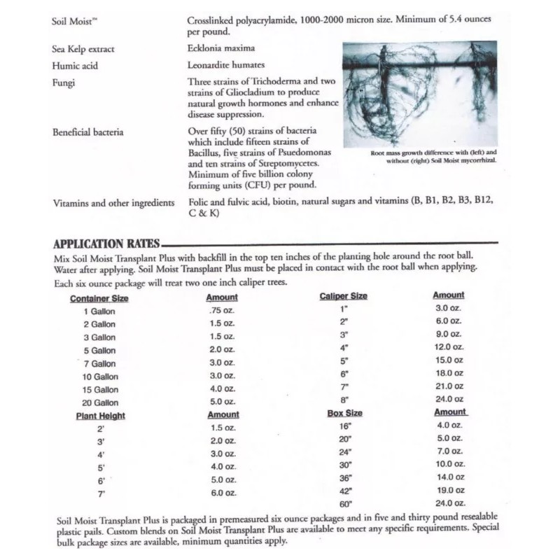 SoilMoist 5lb Soil Moist Mycorrhizal Transplant Formula 3-3-3 Fertilizer Treats