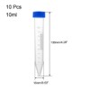 sourcing map Pack of 10 10 ml Plastic Centrifuge Tube