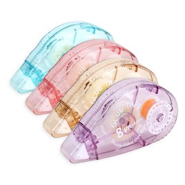 HAIJSEVR 4 Pack Double Sided Tape Roller, 0.31IN x 32Ft Scrapbook Tape Runner for Crafts Journaling School Office Supplies, Adhesive Roller for Kids and Adults