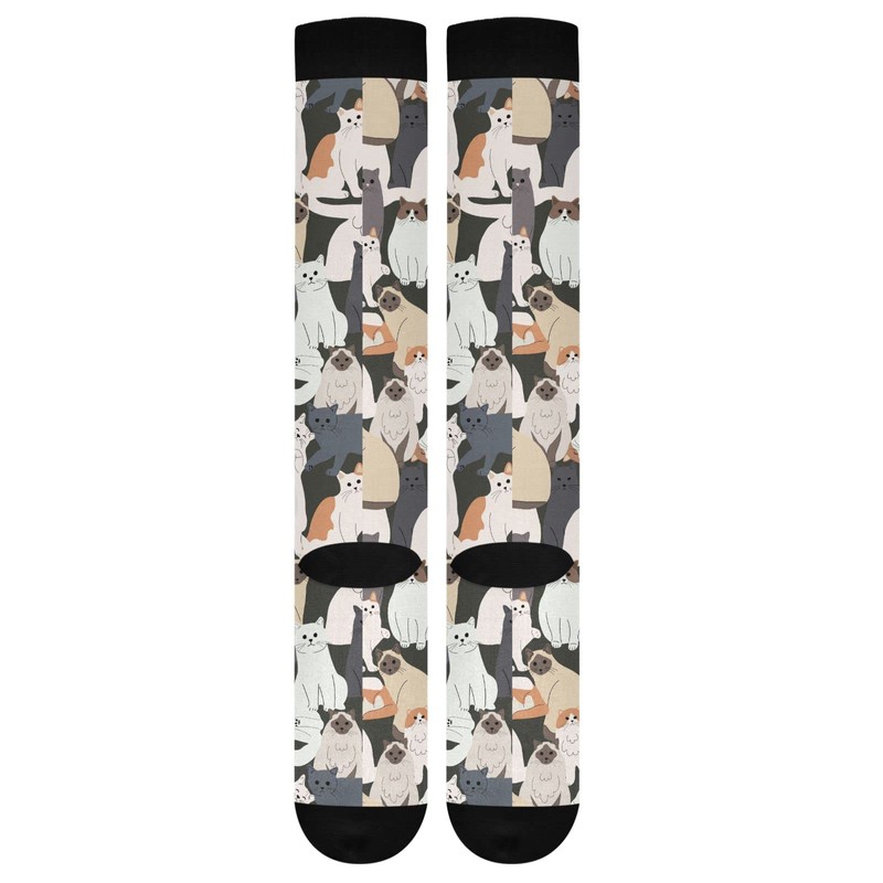 Wusikd Cats Compression Socks for Women and Men Circulation Cute