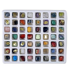 Natural Gemstone Set with 56 Different Gemstones
