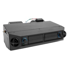 Universal Underdash AC Evaporator 12v A/C Heating Cooling Unit with 4 Vents 3 Speed Electrical Thermostat Evaporator Unit Heating and Cooling Evaporator for Car Truck