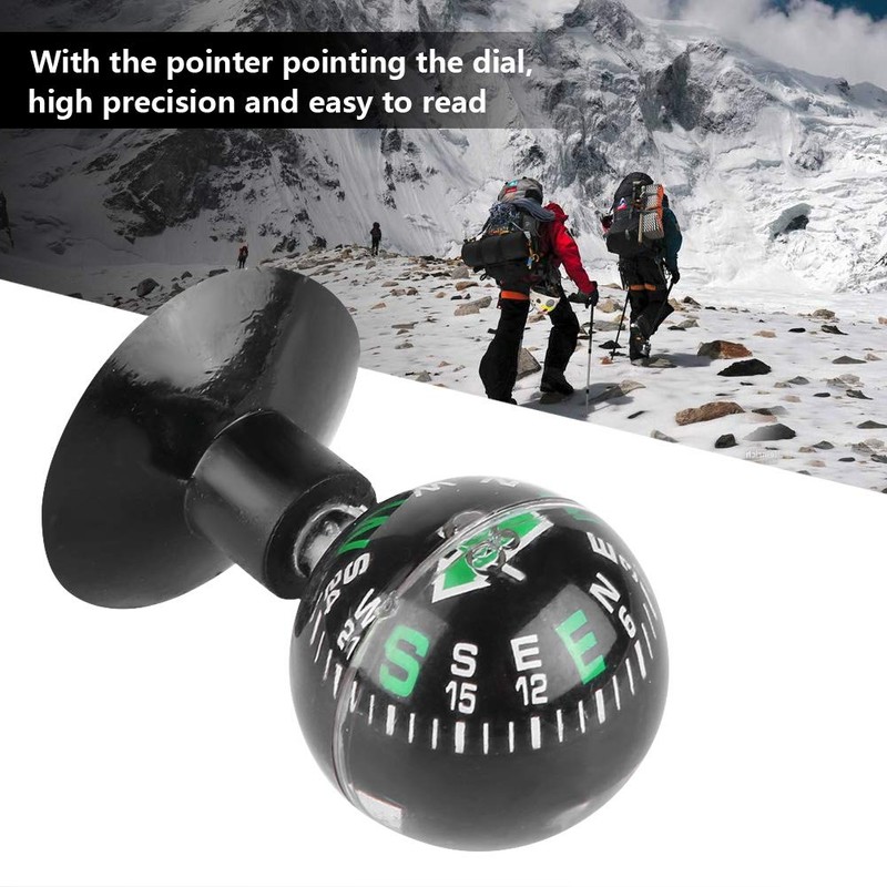 Qiilu Compass Car Boat Marine Mini Outdoor Compass Camping Navigation