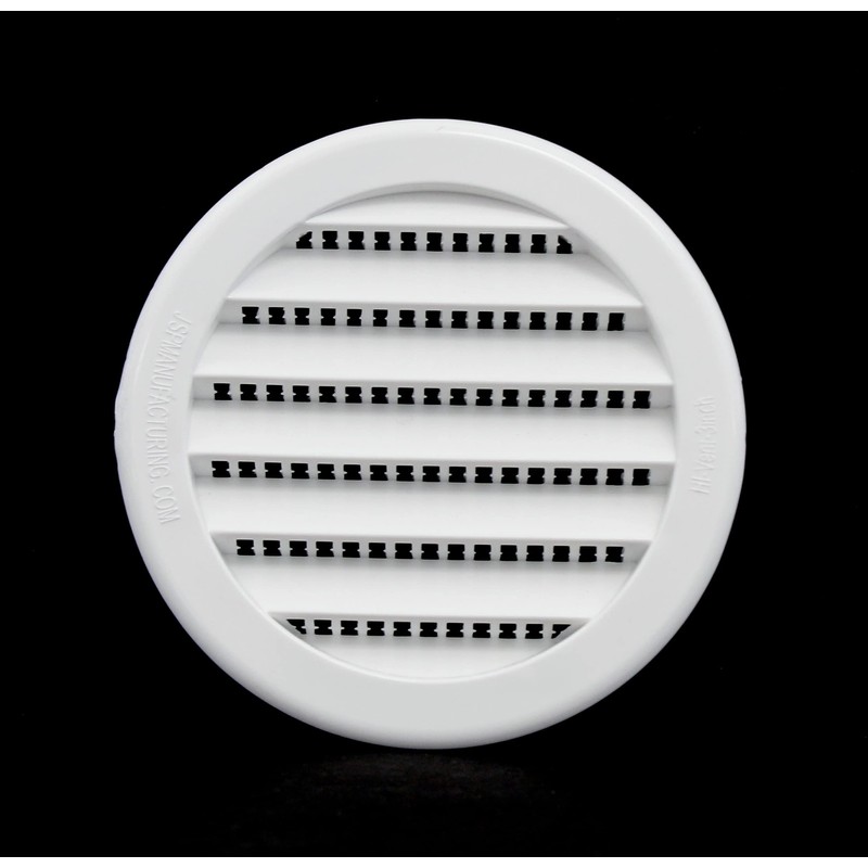 3" Round Plastic Louver Soffit Air Vent Reptile Screen Grille