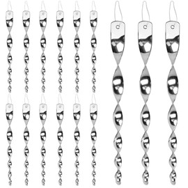 15 Pack Bird Reflective Rods for Outdoors, Woodpecker Deterrent Devices for House, Spiral Garden Bird Scare Reflectors, Hanging Mirror Twists for Yard, Patio, Garden, Farm, Decoration