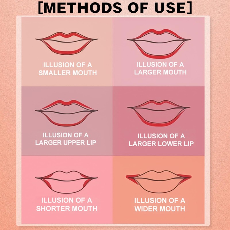 Liquid Lipstick Lip Liner Set, Waterproof & Smudge-proof Lip Gloss