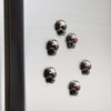 SkullCraft Stylish Skull Refrigerator Magnets - Gothic Metal Decor with