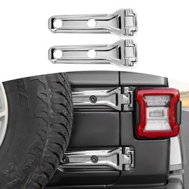 RT-TCZ for Jeep JL Tailgate Hinge Cover Trim Decals Chrome for Jeep Wrangler JL JLU 2018 up Chrome Exterior Accessories 2pcs