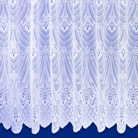 Maple Textiles White Net Curtain. 45" 115cm Drop in Luxury Cotton Look sold by the metre