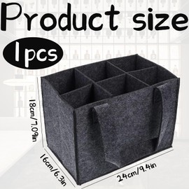 pcsfoe Bottle Carrier, Bottle Bag, Bottle Bag 6 Bottles, Bottle Carrier 6 Bottles, Carry Bag for Bottles, Perfect for Storing Champagne for Family, Friends and Customers, Bottle bag, Additional pocket