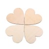 Akozon Wooden Love Heart Shape Embellishment for Weddings Plaques DIY