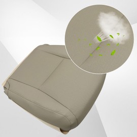 FZJDSD Tan Driver & Passenger Side Bottom Replacement Microfiber Leather Perforated Seat Covers Compatible with Lexus RX350 RX450 2010 2011 2012 2013 2014 2015