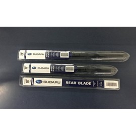 Subaru 2008-2014 Wrx Sti Front & Rear Windshield Wiper Blade Set Genuine OEM