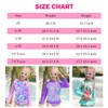 uideazone Little Girls 2-Piece Swimsuit Set Long Sleeve UPF 50+