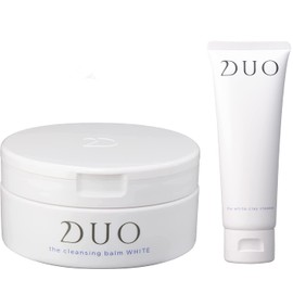 DUO The Cleansing Balm White Face Wash Set [Cleansing Balm, White a & White Clay Cleanse, 2/3 Sizes] < Dull Care Set > Makeup Remover, Facial Cleanser, Eyelash OK OK OK No Face Wash Needed