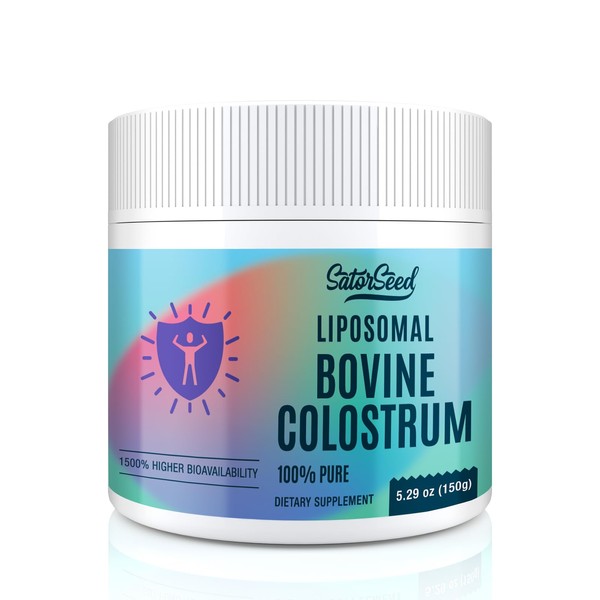 SatorSeed Liposomal Bovine Colostrum Powder Supplement 100% Pure Colostrum, 1500%