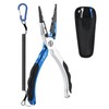 J&D Fishing Pliers, Aluminum Alloy Fishing Pliers Multi-Functional Lightweight Multi-Functional