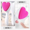 PACKOVE Heart Shaped Silicone Face Cleaning Brush for Women Gentle