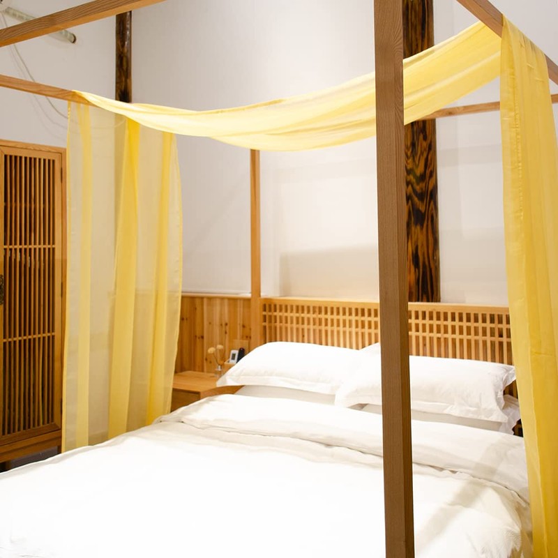 Linentalks Canopy Bed Scarf, Luxury Sheer Bed Canopy Scarf, Sheer