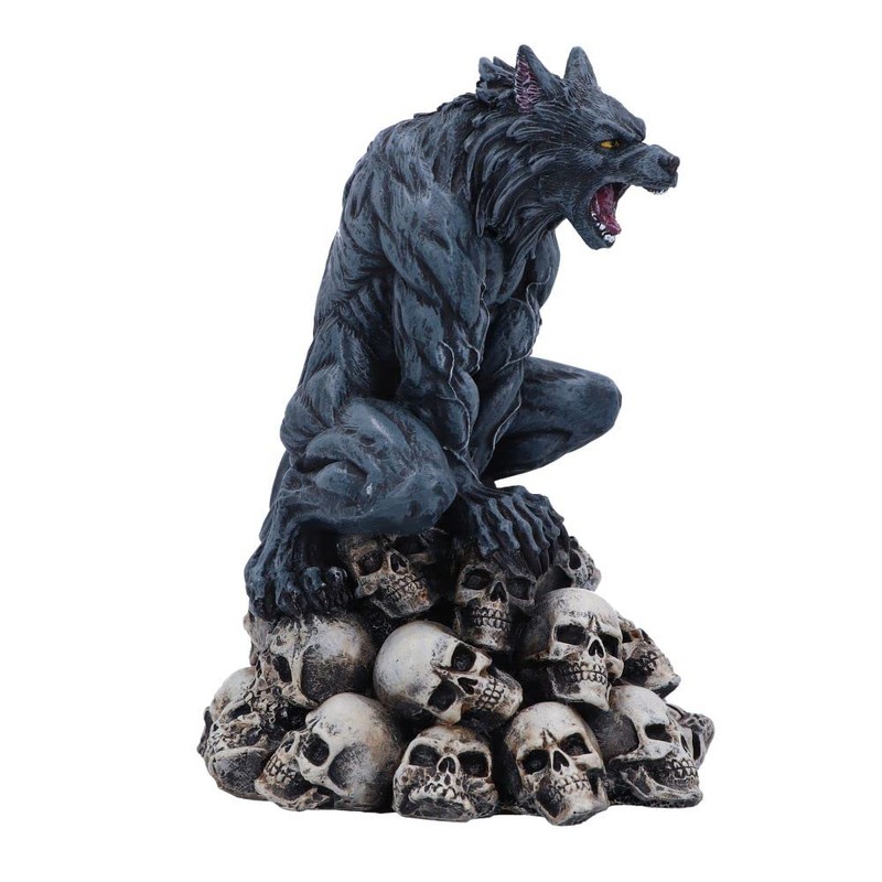 Nemesis Now Moon Shadow Wolf Figurine, Grey, 15cm