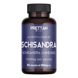 Suplemento Alimenticio Prettan Schisandra 500mg 60 Caps Sin Sabor