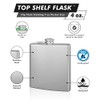 Hip Flask Holding 4 oz Pocket Size, Stainless Steel, Rustproof,