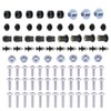Possbay Motorcycle Fairing Bolt Kit, Stainless Steel + Plastic, Silver