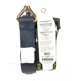 New Holland Blue 2 Inch X 27 Feet Double J Hook Load Tie Down HD Ratchet Strap