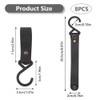 Pack of 8 S Hooks with Leather Loop, Hooks for
