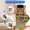 YDAJIURI Folding Brackets 4 Pack, Heavy-Duty Self-Locking Hinges with Screws,