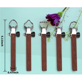 GEOCCI 5 Pcs Pottery Handle Making Tool Pottery Carving Tools Sculpture Scraper Pottery Clay Extruder Tool Handle Shape Tool for Teacup Mug Cup Handle Making