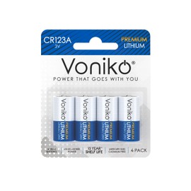 CR123A Premium Lithium Batteries 4 Pack – Photo Lithium Battery – 3 Volt 123 Battery Lithium 15 Years Shelf Life – for Camera, Security and Medical Equipment
