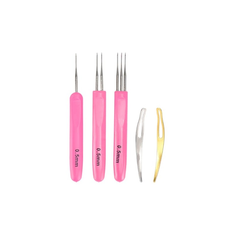 5Pcs Dreadlock Crochet Hooks for Hair 3 Hooks with Different