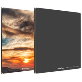 DolDer 100 x 100 mm ND8 Filter Rectangular Filter Square ND8, ND8 (0.9) 3-Stop, Square Grey ND8 Neutral Density Filter, HD 16-Layer Nano Compatible with Cokin Z-Pro System