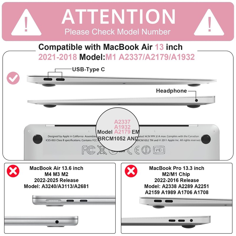 B BELK Compatible with MacBook Air 13 inch Case 2021