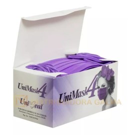 UniSeal Cubreboca Unimask 4 Lila Uniseal 4 Capas Con 50 Pzas