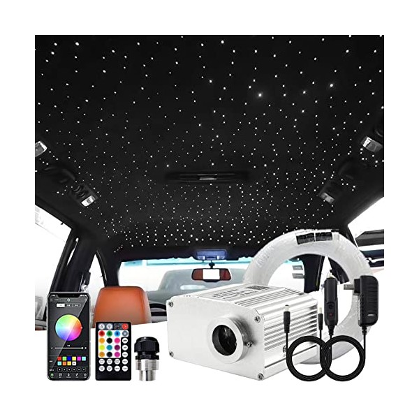 ATOKEE Starlight Headliner Kit, 10W Twinkle Effect Fiber Optic Lights for Car