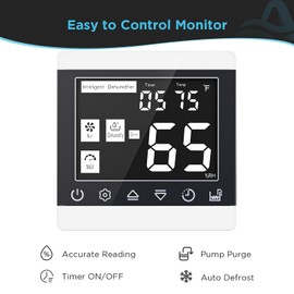 Airecoler Crawl Space Commercial Dehumidifier Remote Controller for Model X5|XP5|XP7, Digital Humidity, Temperature, Timer, Adapt Humidity Level