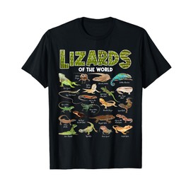 Lizards of the World Reptile Educational Herpetology Animal T-Shirt