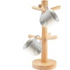 SZKKQKJ Wooden Cup Stand, Pretzel Stand, Cup Holder, 6 Arms,