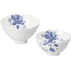 Wedgwood aW1053155 Strawberry Bloom Indigo Rice Bowl (Rice Ball) Tableware,