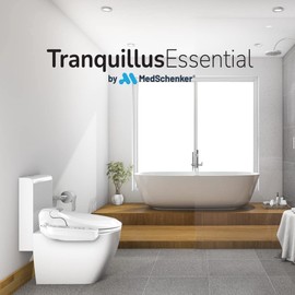 Tranquillus Essential - Water and Air Adjustable Bidet Toilet Seat, Electric Bidet - ADA Compliant Bidet Seat, Heated Bidet with Dryer - Easy DIY Installation, Soft Close Lid - Made in Korea
